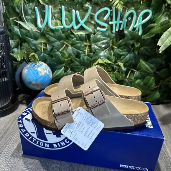 Birkenstock New w/ Box Arizona Tobacco Brown Oiled Leather Men’s 43 M 10 - Picture 3 of 8